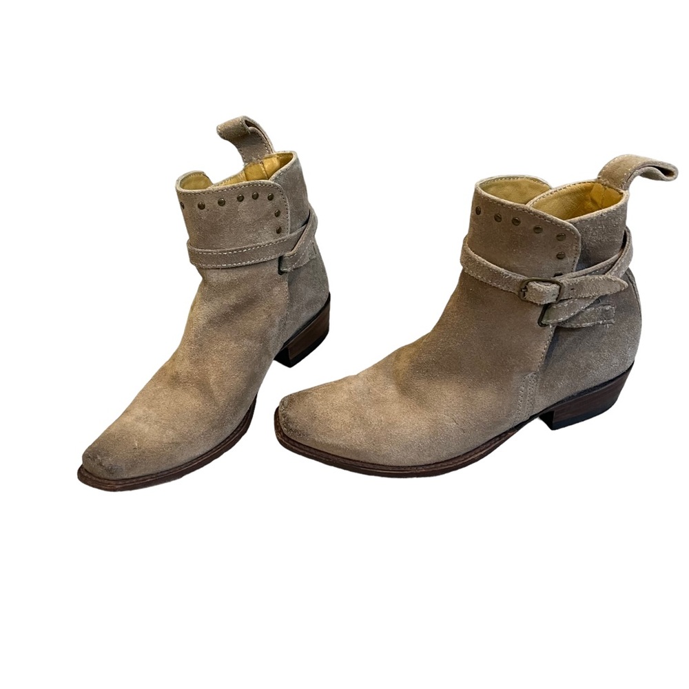 Sendra Suede Snip Toe Western Ankle Boots, Sz 6